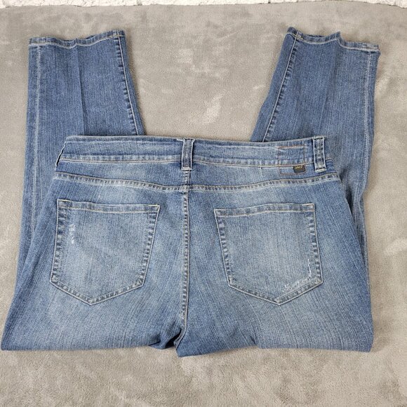 Jag Women Jeans 20W Straight Leg Slight Distressed Cropped Medium Blue SL2E - Picture 5 of 10